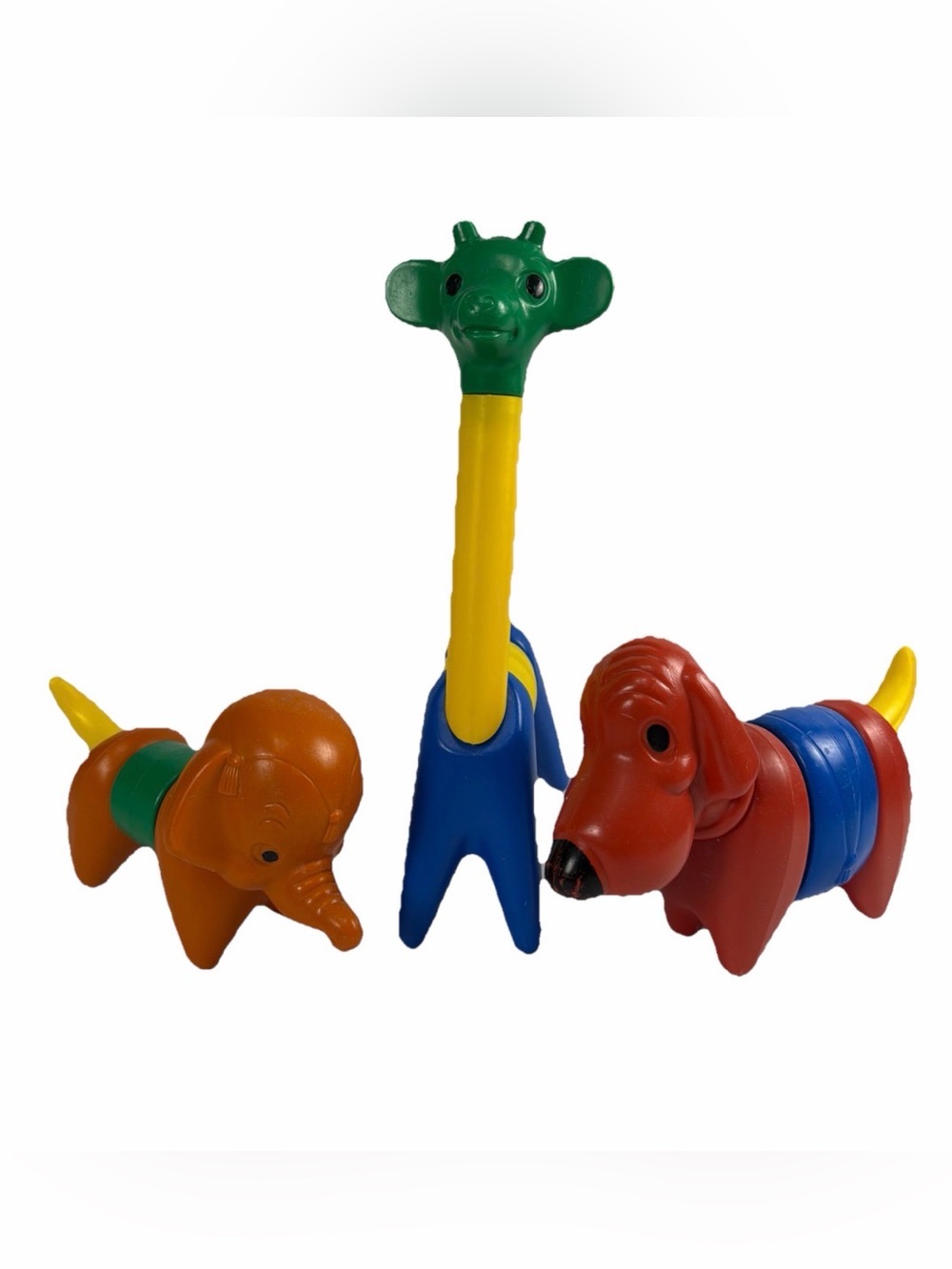 Vintage Tupperware Toy Zoo It-Yourself Animal Set Dog Giraffe Elephant TupperToy